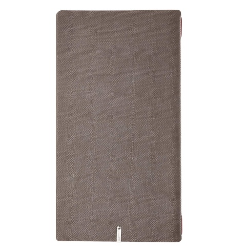 Porta Menu A4 SLIM (17,4x31,8 cm) stampa bassorilievo solo elastico rosso JUTA GRIGIO