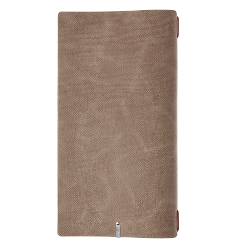 Porta Menu A4 SLIM (17,4x31,8 cm) stampa bassorilievo solo elastico rosso JUTA CAMMELLO