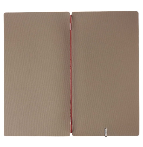 Porta Menu A4 SLIM (17,4x31,8 cm) stampa bassorilievo solo elastico rosso JUTA CAMMELLO