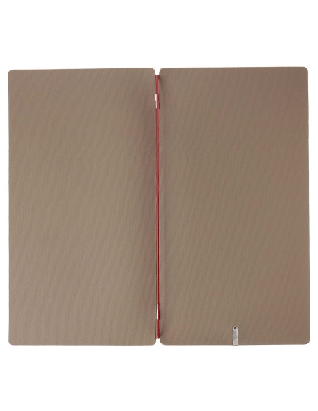 Porta Menu A4 SLIM (17,4x31,8 cm) stampa bassorilievo solo elastico rosso JUTA CAMMELLO