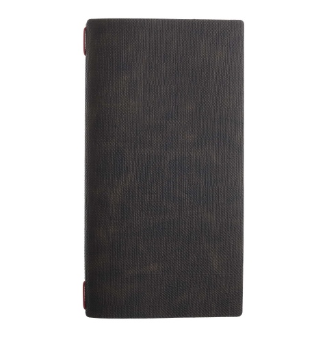 Porta Menu A4 SLIM (17,4x31,8 cm) stampa bassorilievo solo elastico rosso JUTA MARRONE