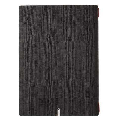 Porta Menu A4 (23,2x31,8 cm) stampa bassorilievo solo elastico rosso JUTA NERO