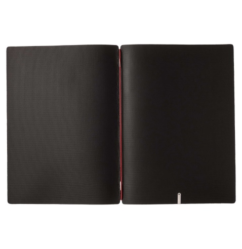 Porta Menu A4 (23,2x31,8 cm) stampa bassorilievo solo elastico rosso JUTA NERO