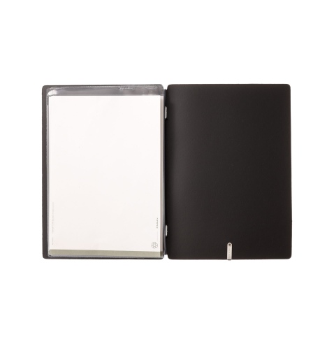 Porta Menu A5 (16,5x23,1 cm) stampa bassorilievo 2 buste (4 facciate) elastico nero CHEF NERO