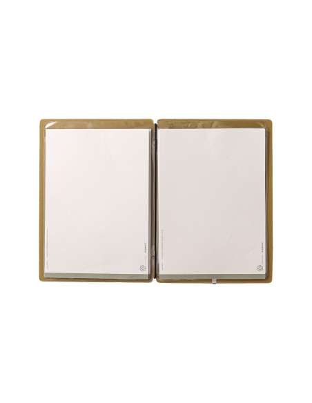 Porta Menu A5 (16,5x23,1 cm) stampa bassorilievo 2 buste (4 facciate) elastico nero CHEF OCRA