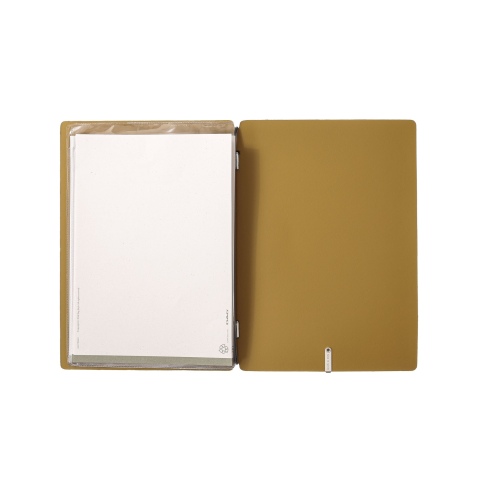 Porta Menu A5 (16,5x23,1 cm) stampa bassorilievo 2 buste (4 facciate) elastico nero CHEF OCRA