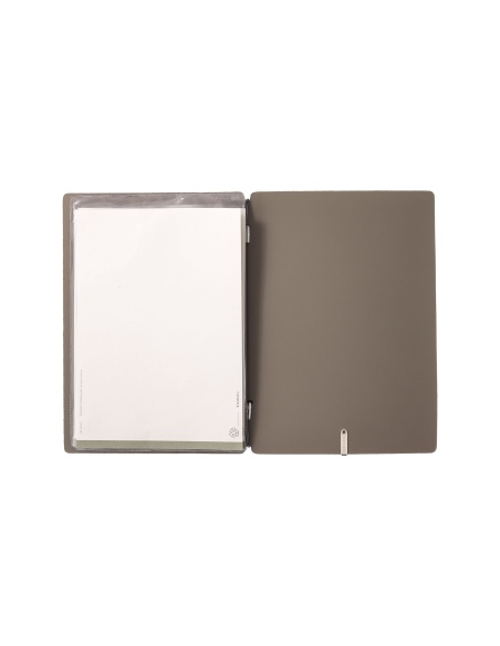 Porta Menu A5 (16,5x23,1 cm) stampa bassorilievo 2 buste (4 facciate) elastico nero CHEF TORTORA