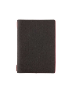 Porta Menu A5 (16,5x23,1 cm) stampa bassorilievo 2 buste (4 facciate) elastico rosso JUTA BICOLOR
