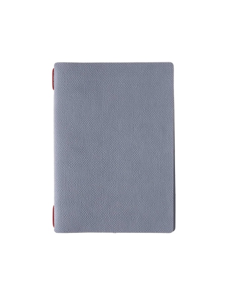 Porta Menu A5 (16,5x23,1 cm) stampa bassorilievo 2 buste (4 facciate) elastico rosso JUTA AVIO