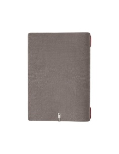 Porta Menu A5 (16,5x23,1 cm) stampa bassorilievo 2 buste (4 facciate) elastico rosso JUTA GRIGIO 2