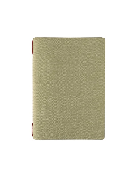 Porta Menu A5 (16,5x23,1 cm) stampa bassorilievo 2 buste (4 facciate) elastico rosso JUTA SALVIA