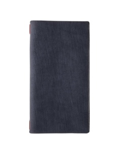 Porta Menu A4 SLIM (17,4x31,8 cm) stampa bassorilievo 2 buste (4 facciate) elastico rosso JUTA BLU