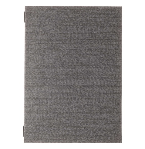Porta Menu ITALY A4 (23,2x32 cm) - 2 buste (4 facciate) elastico nero - senza scritta - colore GRIGIO