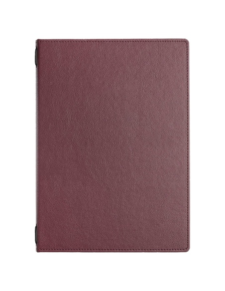 Porta Menu GOURMET A4 (23,2x32 cm) - 2 buste (4 facciate) elastico nero - senza scritta - colore BORDEAUX