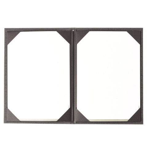 Porta Menu ITALY A4 (23,2x32 cm) - cornicetta (4 facciate) - senza scritta - colore GRIGIO