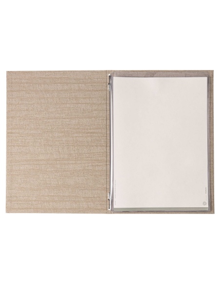 Porta Menu ITALY A4 (23,2x32 cm) - 2 buste (4 facciate) elastico nero - senza scritta - colore AVORIO