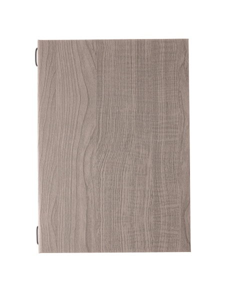 Porta Menu ITALY A4 (23,2x32 cm) - 2 buste (4 facciate) elastico nero - senza scritta - colore ROVERE