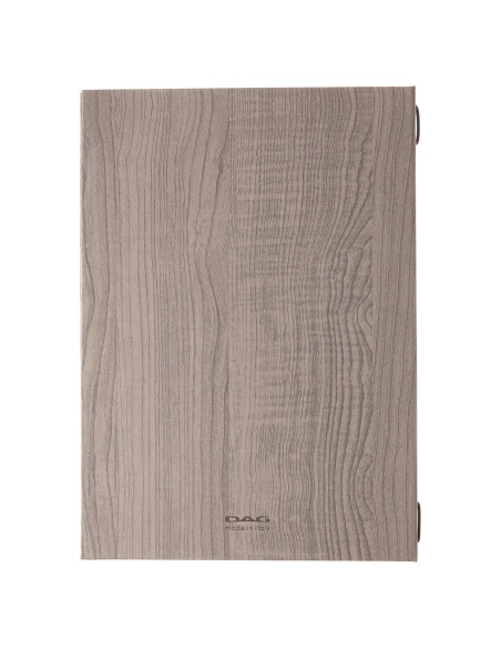 Porta Menu ITALY A4 (23,2x32 cm) - 2 buste (4 facciate) elastico nero - senza scritta - colore ROVERE