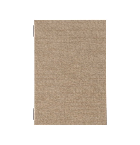 Porta Menu ITALY A5 (16,5x23,4 cm) - 2 buste (4 facciate) elastico nero - senza scritta - colore SABBIA