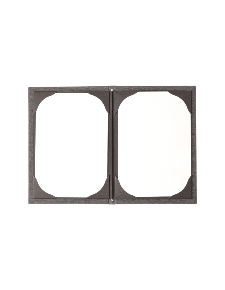Porta Menu ITALY A5 (16,5x23,4 cm) - cornicetta (4 facciate) - senza scritta - colore GRIGIO
