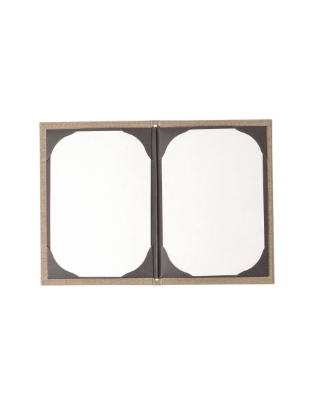 Porta Menu ITALY A5 (16,5x23,4 cm) - cornicetta (4 facciate) - senza scritta - colore SABBIA