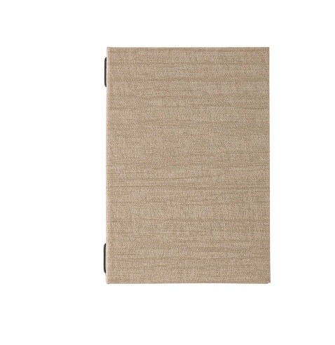 Porta Menu ITALY A5 (16,5x23,4 cm) - 2 buste (4 facciate) elastico nero - senza scritta - colore AVORIO