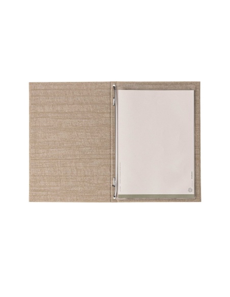 Porta Menu ITALY A5 (16,5x23,4 cm) - 2 buste (4 facciate) elastico nero - senza scritta - colore AVORIO