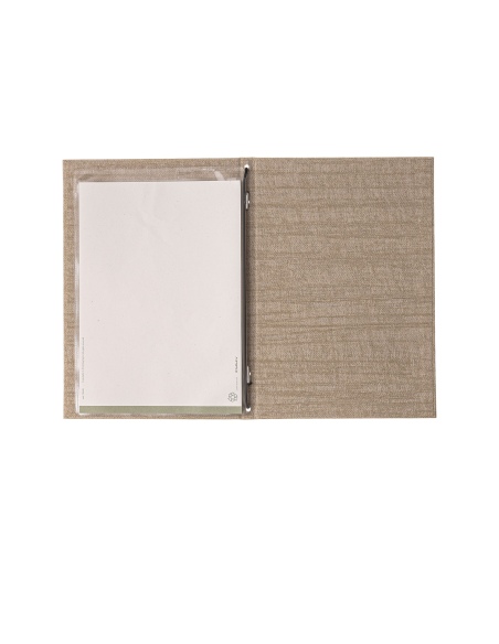 Porta Menu ITALY A5 (16,5x23,4 cm) - 2 buste (4 facciate) elastico nero - senza scritta - colore AVORIO