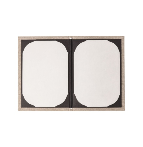 Porta Menu ITALY A5 (16,5x23,4 cm) - cornicetta (4 facciate) - senza scritta - colore AVORIO