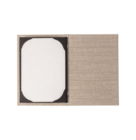 Porta Menu ITALY A5 (16,5x23,4 cm) - cornicetta (4 facciate) - senza scritta - colore AVORIO