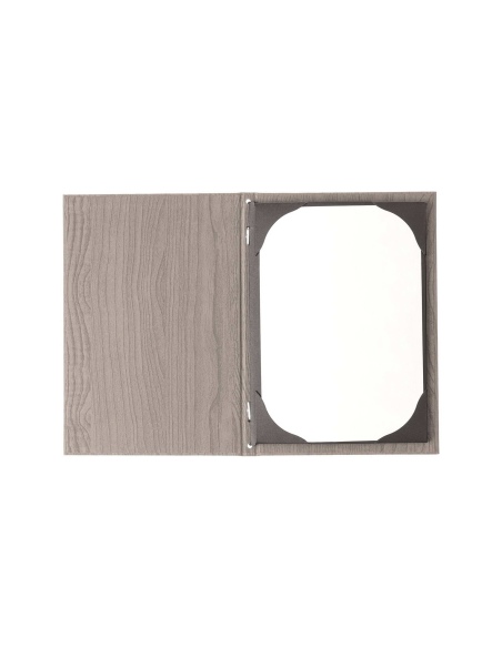 Porta Menu ITALY A5 (16,5x23,4 cm) - cornicetta (4 facciate) - senza scritta - colore ROVERE