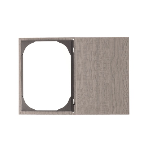Porta Menu ITALY A5 (16,5x23,4 cm) - cornicetta (4 facciate) - senza scritta - colore ROVERE