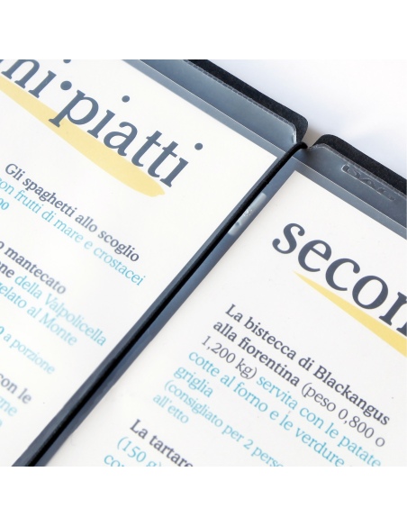 Conf. 10 pz. inserti a buste - 20 Buste di ricambio opache A4 SLIM (per 40 facciate)