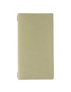 Porta Menu A4 SLIM (17,4x31,8 cm) stampa bassorilievo cornicetta (4 facciate) elastico rosso JUTA SALVIA