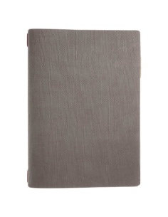 Porta Menu A4 (23,2x31,8 cm) stampa bassorilievo cornicetta (4 facciate) elastico rosso JUTA GRIGIO