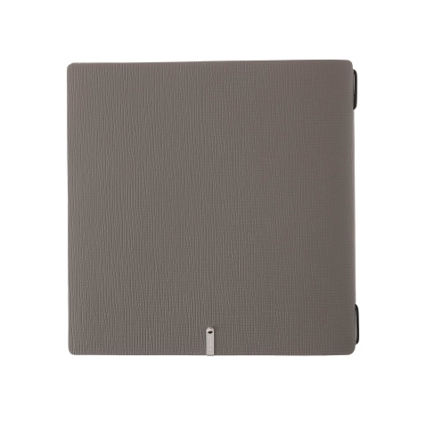 Porta Menu QUADRATO (23x23,1 cm) stampa bassorilievo cornicetta (4 facciate) elastico nero CHEF TORTORA