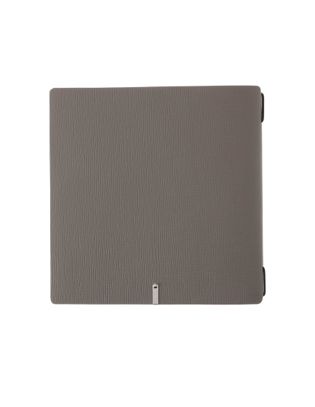 Porta Menu QUADRATO (23x23,1 cm) stampa bassorilievo cornicetta (4 facciate) elastico nero CHEF TORTORA