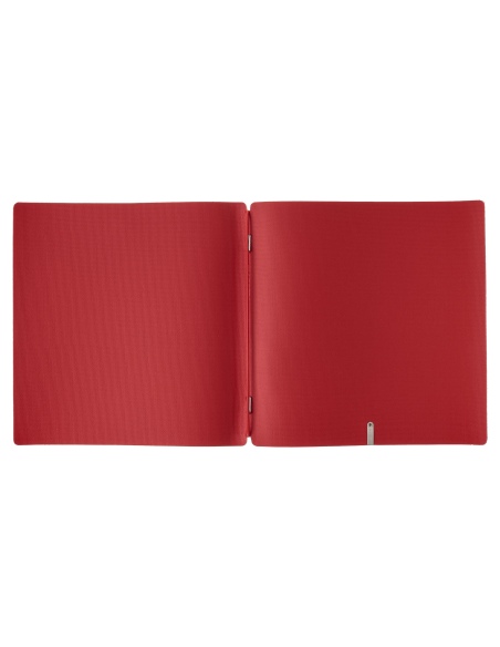 Porta Menu QUADRATO (23x23,1 cm) stampa bassorilievo cornicetta (4 facciate) elastico rosso JUTA BICOLOR