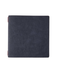 Porta Menu QUADRATO (23x23,1 cm) stampa bassorilievo cornicetta (4 facciate) elastico rosso JUTA BLU