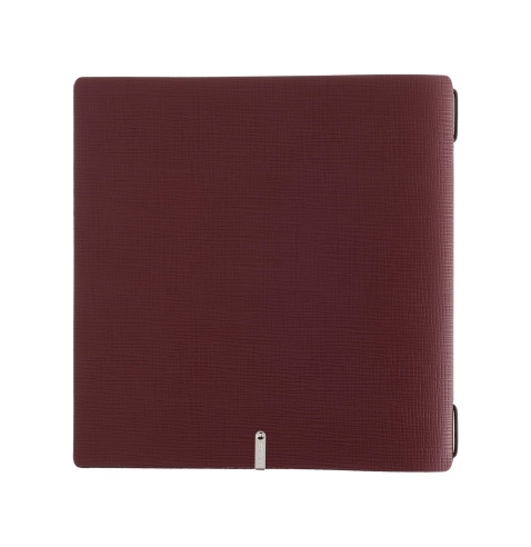 Porta Menu QUADRATO (23x23,1 cm) stampa bassorilievo solo elastico nero CHEF BORDEAUX