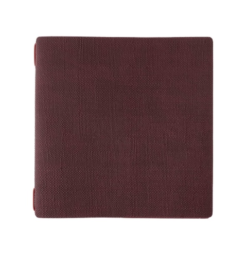 Porta Menu QUADRATO (23x23,1 cm) stampa bassorilievo solo elastico rosso JUTA BORDEAUX