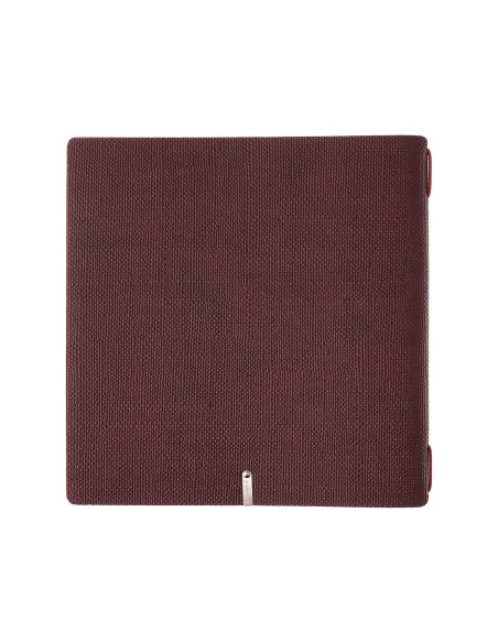 Porta Menu QUADRATO (23x23,1 cm) stampa bassorilievo solo elastico rosso JUTA BORDEAUX