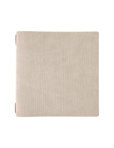 Porta Menu QUADRATO (23x23,1 cm) stampa bassorilievo solo elastico rosso JUTA AVORIO