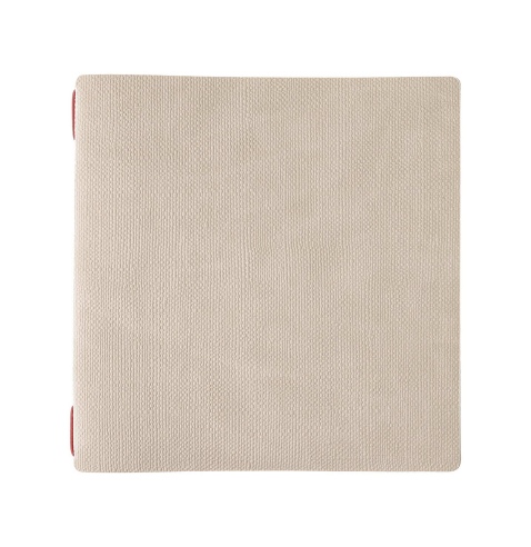 Porta Menu QUADRATO (23x23,1 cm) stampa bassorilievo solo elastico rosso JUTA AVORIO