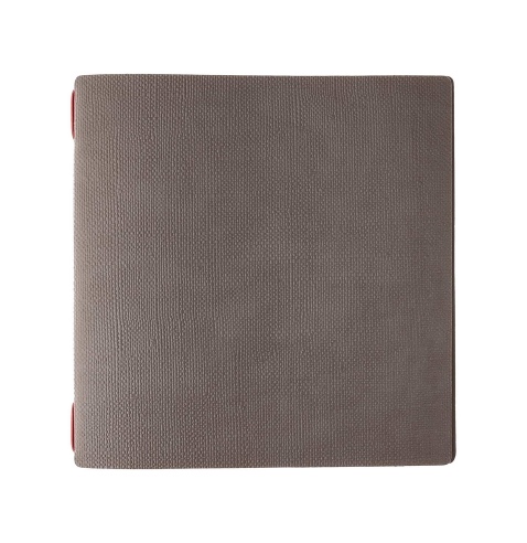 Porta Menu QUADRATO (23x23,1 cm) stampa bassorilievo solo elastico rosso JUTA GRIGIO