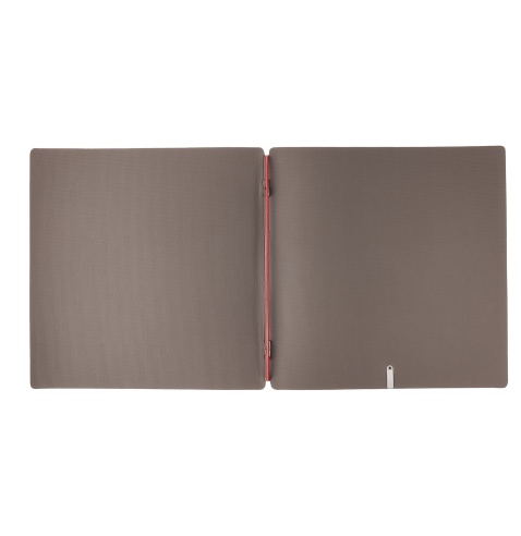 Porta Menu QUADRATO (23x23,1 cm) stampa bassorilievo solo elastico rosso JUTA GRIGIO