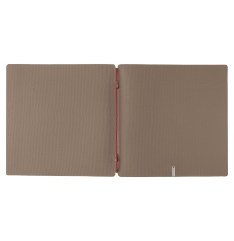 Porta Menu QUADRATO (23x23,1 cm) stampa bassorilievo solo elastico rosso JUTA CAMMELLO