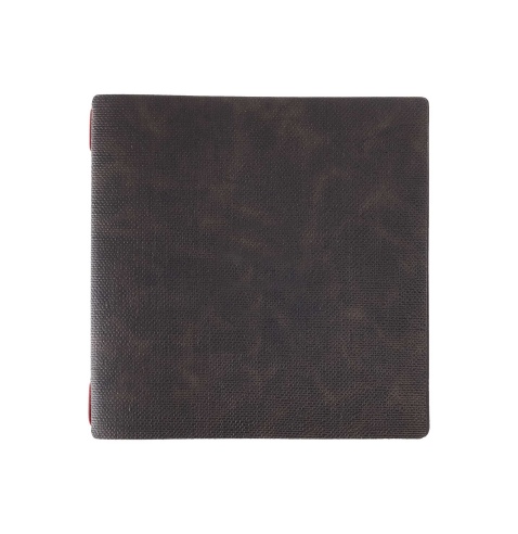 Porta Menu QUADRATO (23x23,1 cm) stampa bassorilievo solo elastico rosso JUTA MARRONE