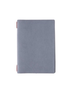 Porta Menu A5 (16,5x23,1 cm) stampa bassorilievo cornicetta (4 facciate) elastico rosso JUTA AVIO