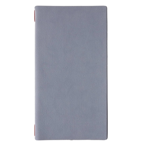 Porta Menu A4 SLIM (17,4x31,8 cm) stampa bassorilievo cornicetta (4 facciate) elastico rosso JUTA AVIO